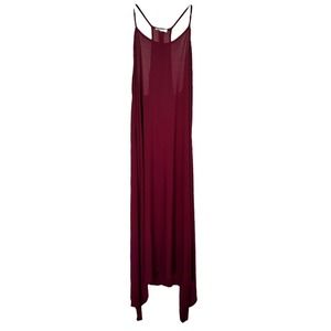 Pinc Women's High Low Midi Halter Dress Sleeveless Plus Size 2X Burgundy